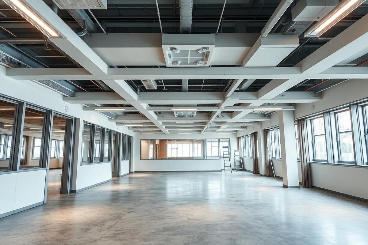 Commercial office fitout in progress