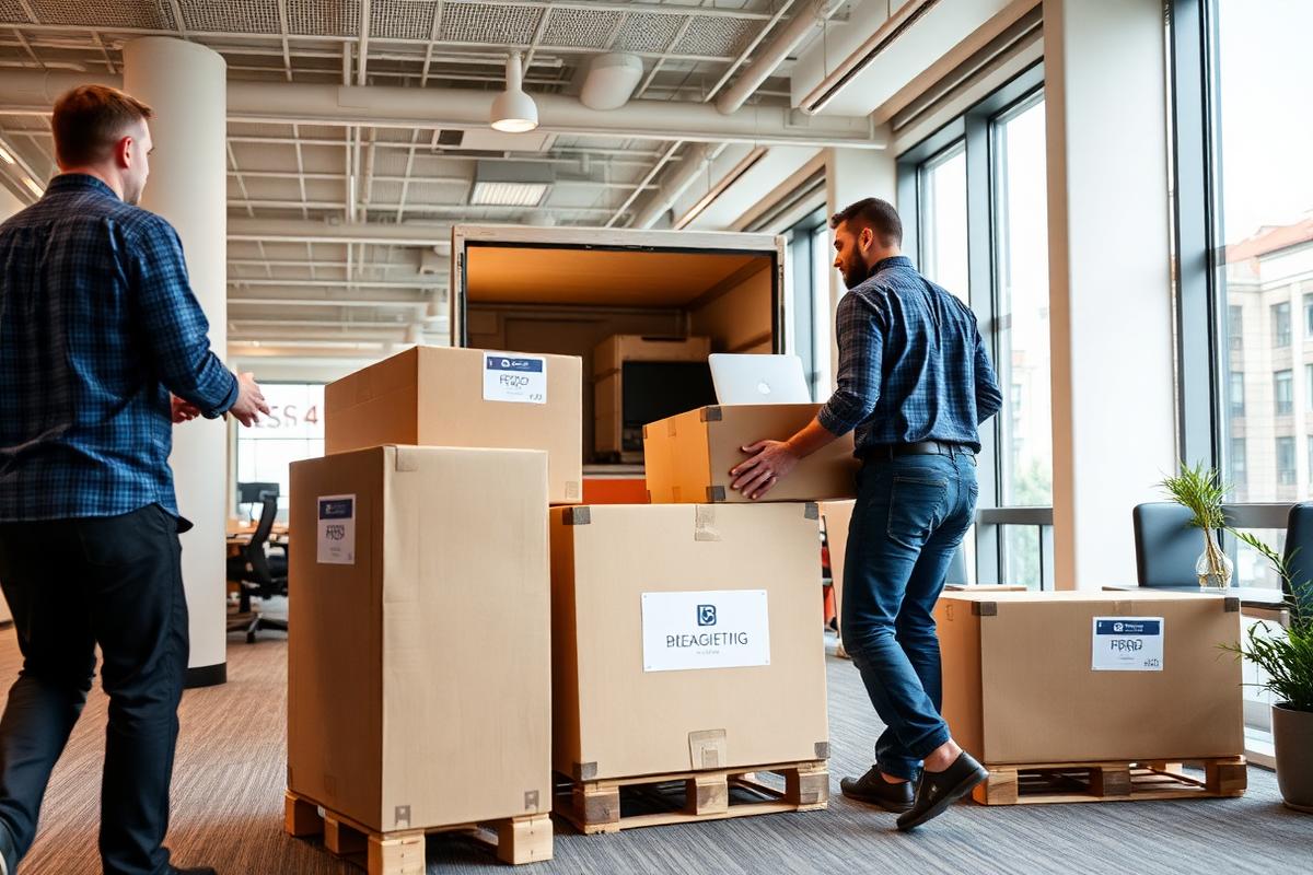 Professional office relocation in progress