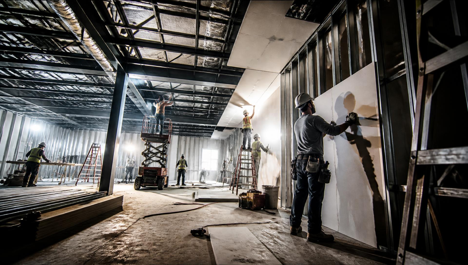 Commercial interior fitout in progress
